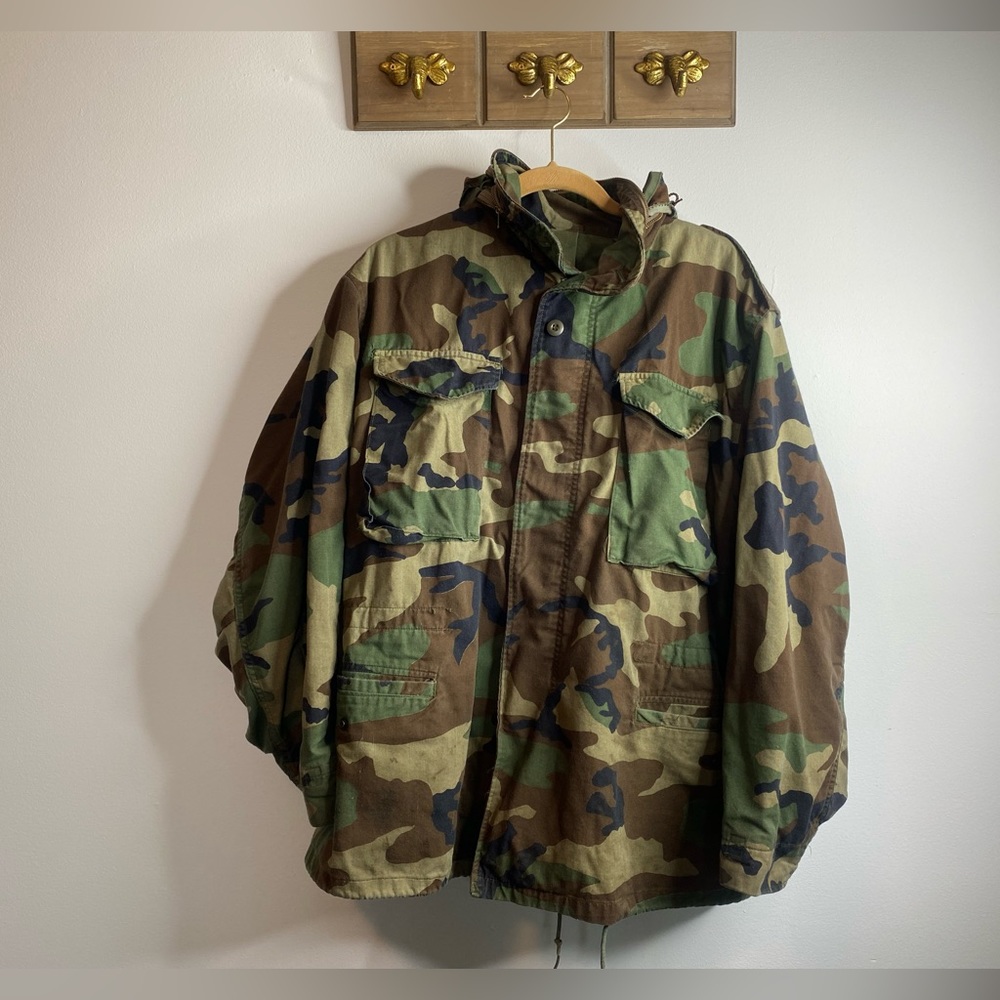 Authentic Vietnam Era US ARMY lined camo military issue cold weather